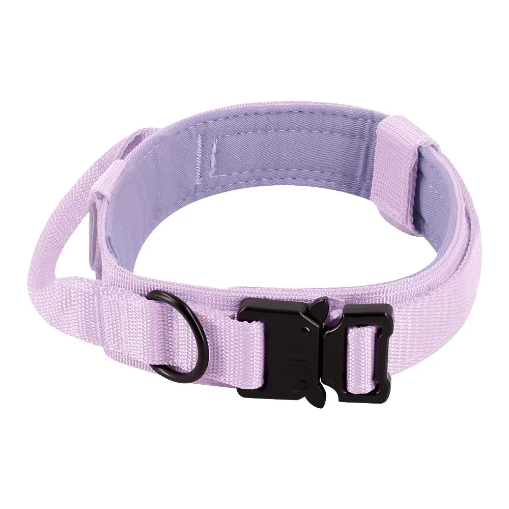 Adjustable Tactical Dog Training Collar And Leash Set with Control Handle Lead Collar