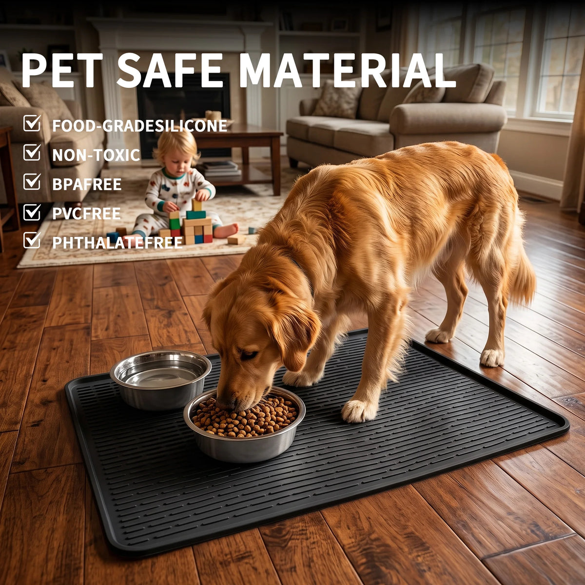 Silicone Waterproof Non-Slip Cat Litter Mat - Whiskersnwigglesshop