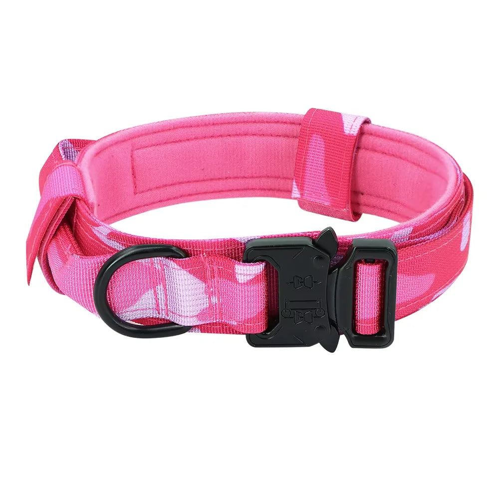 Adjustable Tactical Dog Training Collar And Leash Set with Control Handle Lead Collar