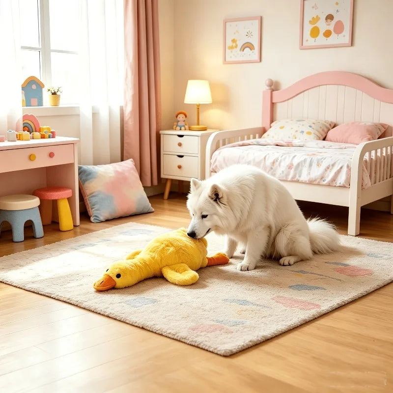 Washable Soft Duck Pet Companion Toy