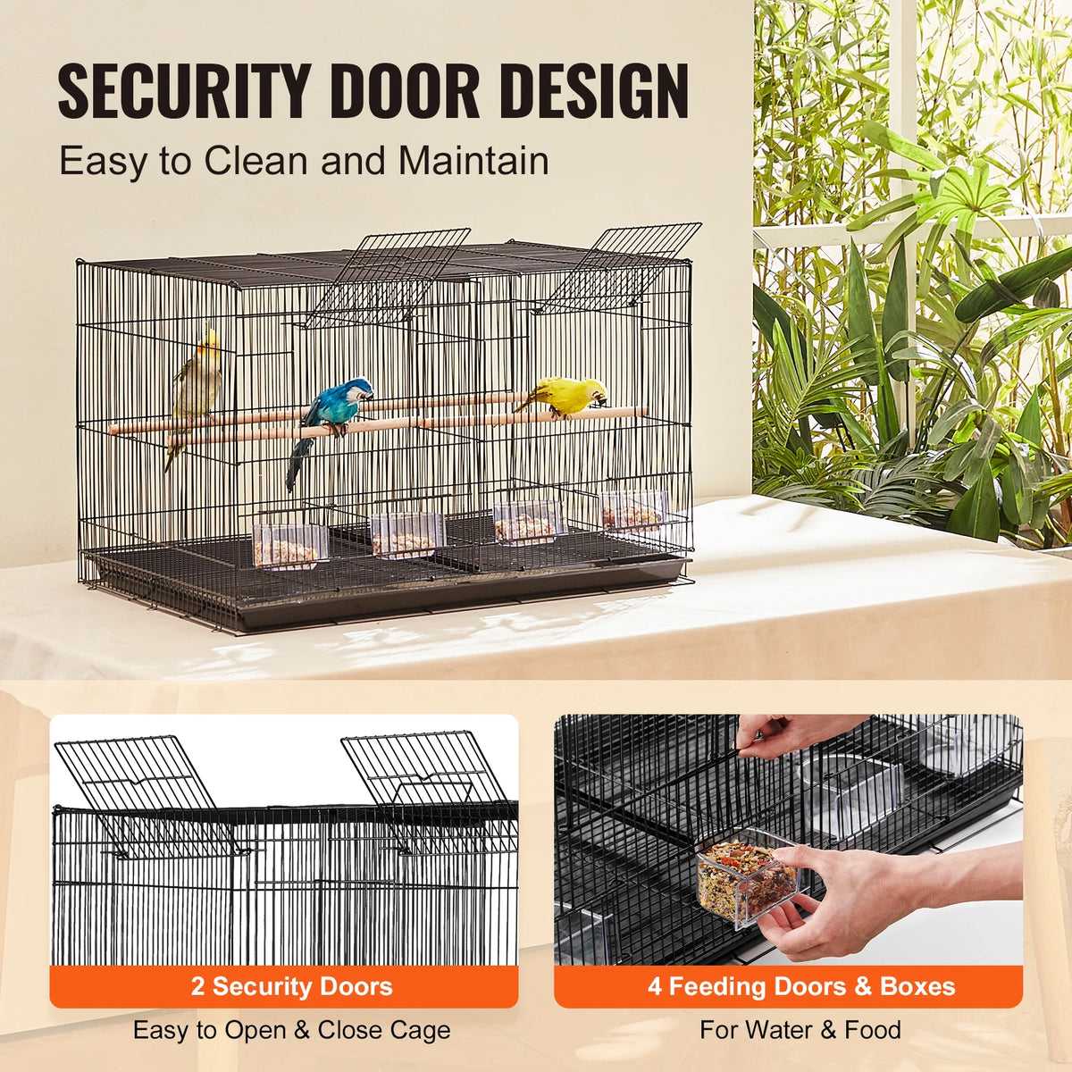 VEVOR 30-Inch Flight Bird Cage - Whiskersnwigglesshop