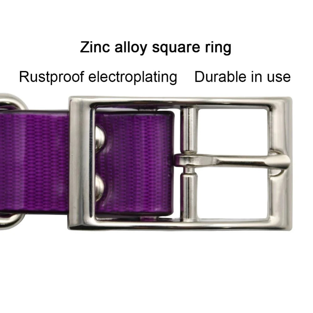 2.5cm Wide Heavy Duty TPU Waterproof Dog Collar in 8 Colors
