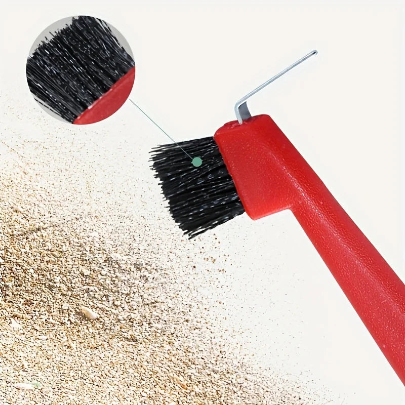 1pc Anti-Slip Soft Grip Hoof Pick Rubber With Brush Plastic Horse Hoof Care