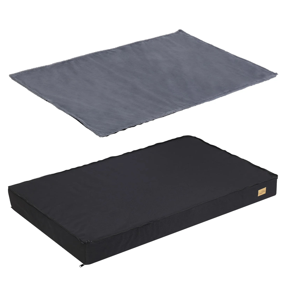 Jumbo Orthopedic Dog Bed Memory Foam Base Crate Mattress Cushion with Washable Cover Waterproof