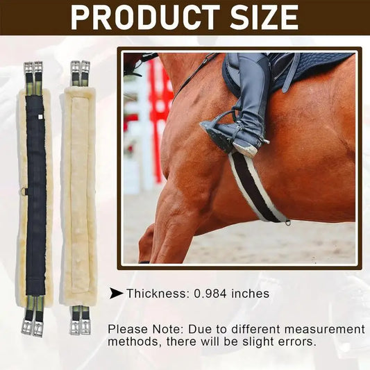Horses Cinch Fleece Elastic Stainless Steel English Girth Heavy Duty Breathable Saddle Accessories