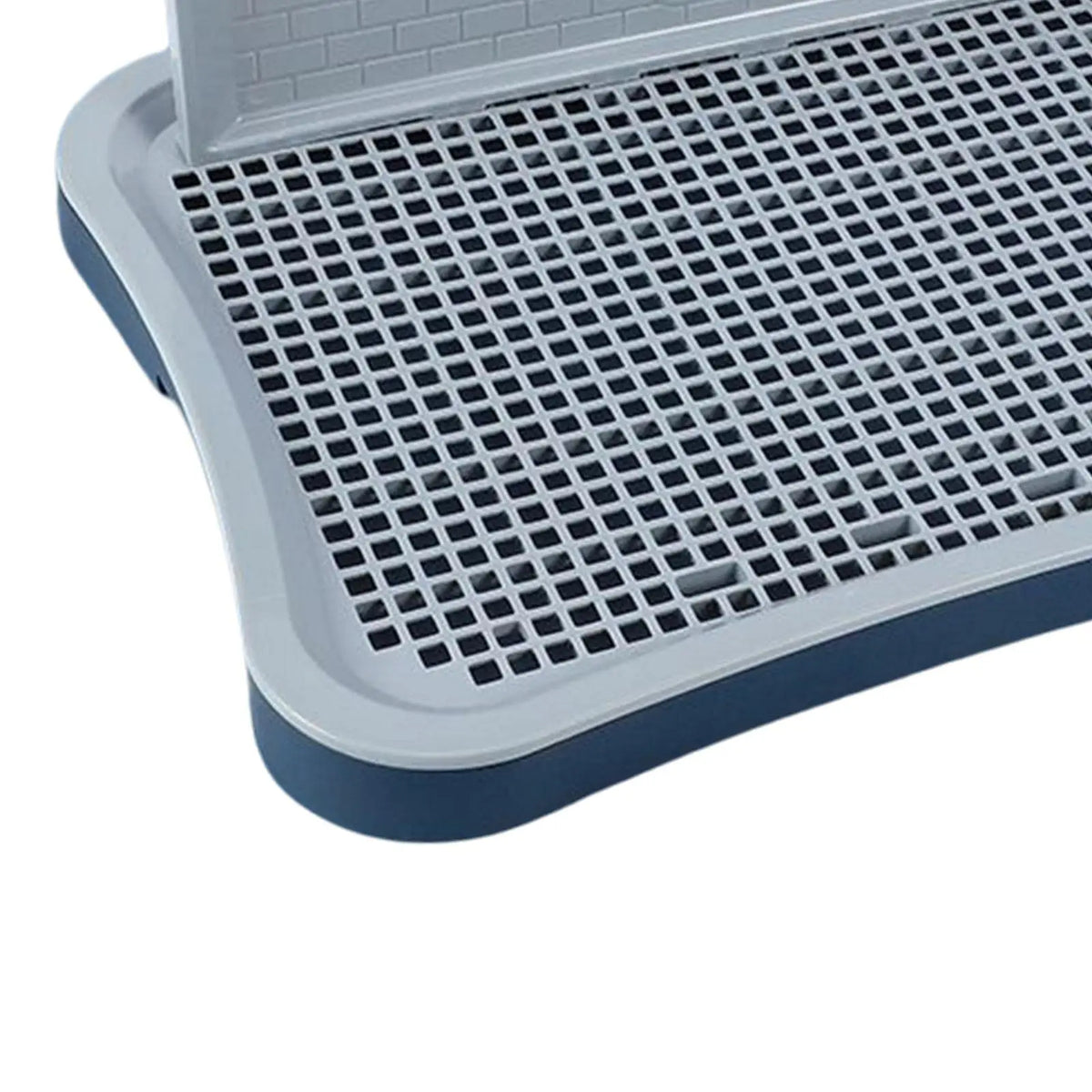 Indoor Potty Tray With Wall Column & Removable Mesh Pad Holder