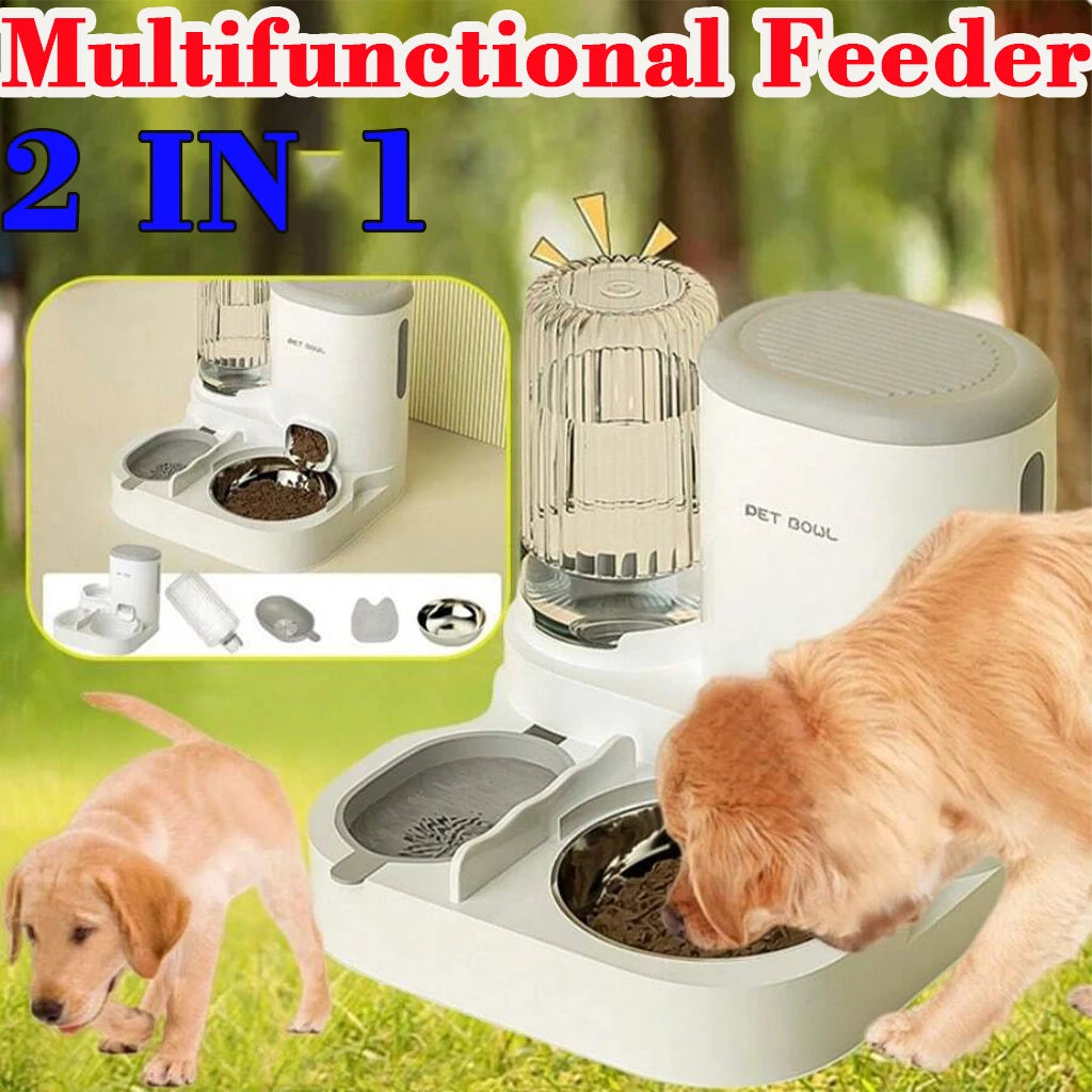 2-in-1 Automatic Pet Feeder and Water Dispenser