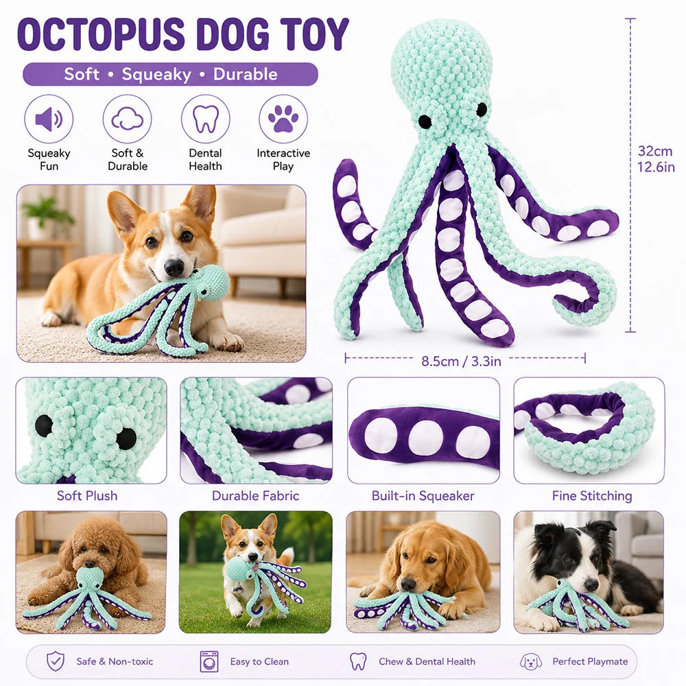 Pet Plush Toy with Squeaker for Dogs & Puppies