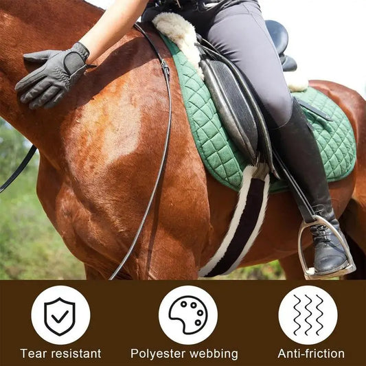 Horses Cinch Fleece Elastic Stainless Steel English Girth Heavy Duty Breathable Saddle Accessories